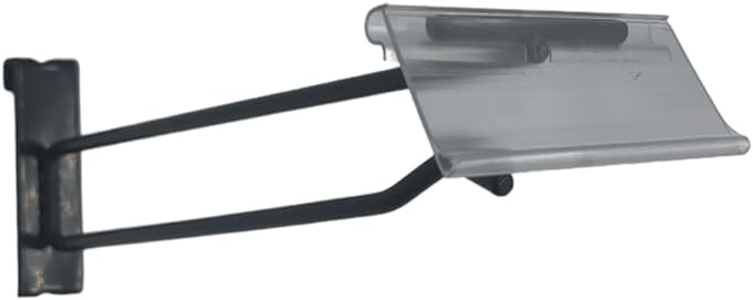 Clear Gridwall Scanner Hooks with Price/Label Holder - Pack of 10 - Perfect for Retail Stores, Boutiques & Trade Show Displays