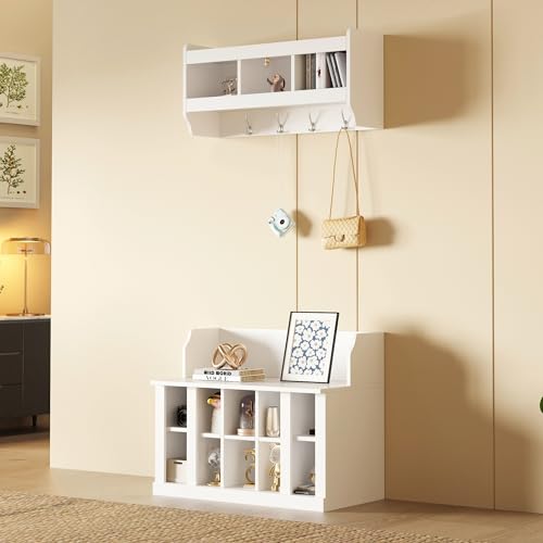 White/Wall Mounted Coat Rack