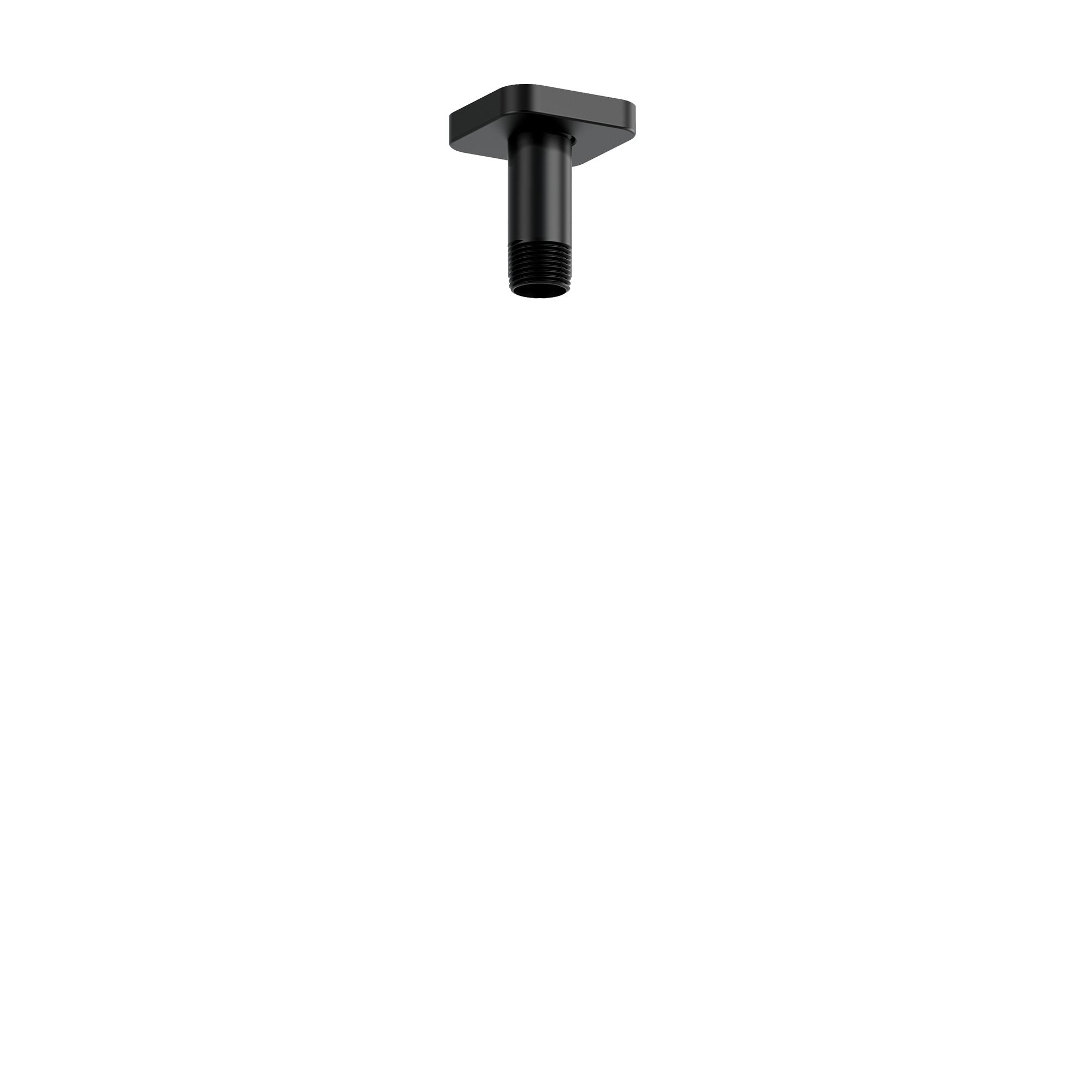 3 Ceiling Mount Shower Arm with Square Escutcheon - Black (579BK) by RIOBEL | Modern Bathroom Fixture for Spa-Like Shower Experience