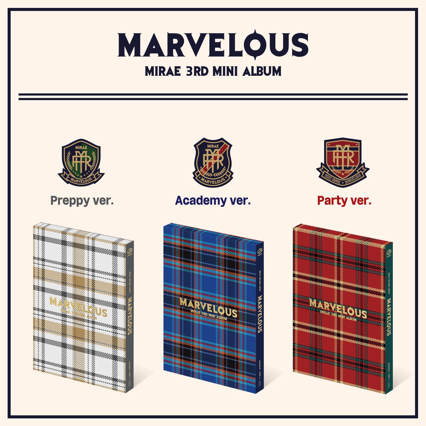 MIRAE 3rd Mini Album 'MARVELOUS' - K-Pop CD with Photobook & Poster - Perfect for K-Pop Fans, Collectors and Gift Giving