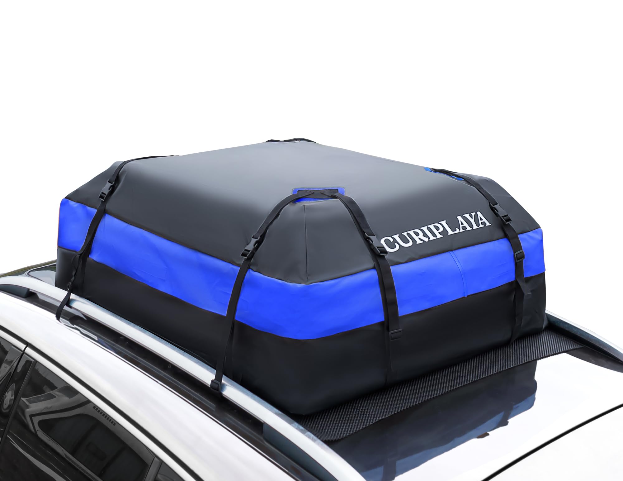 15 Cubic Feet Car Roof Cargo Carrier - Waterproof Roof Top Luggage Bag with Anti-Slip Mat, Reinforced Straps & Lock - Perfect for Road Trips, Camping & Extra Storage