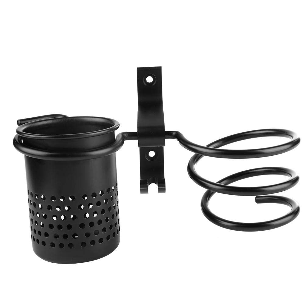 European Style Wall Mount Hair Dryer Holder & Organizer - Spiral Blow Dryer Hanging Rack with Cup for Bathroom Storage | Perfect Hair Styling Stand for Salon, Washroom & Home Use
