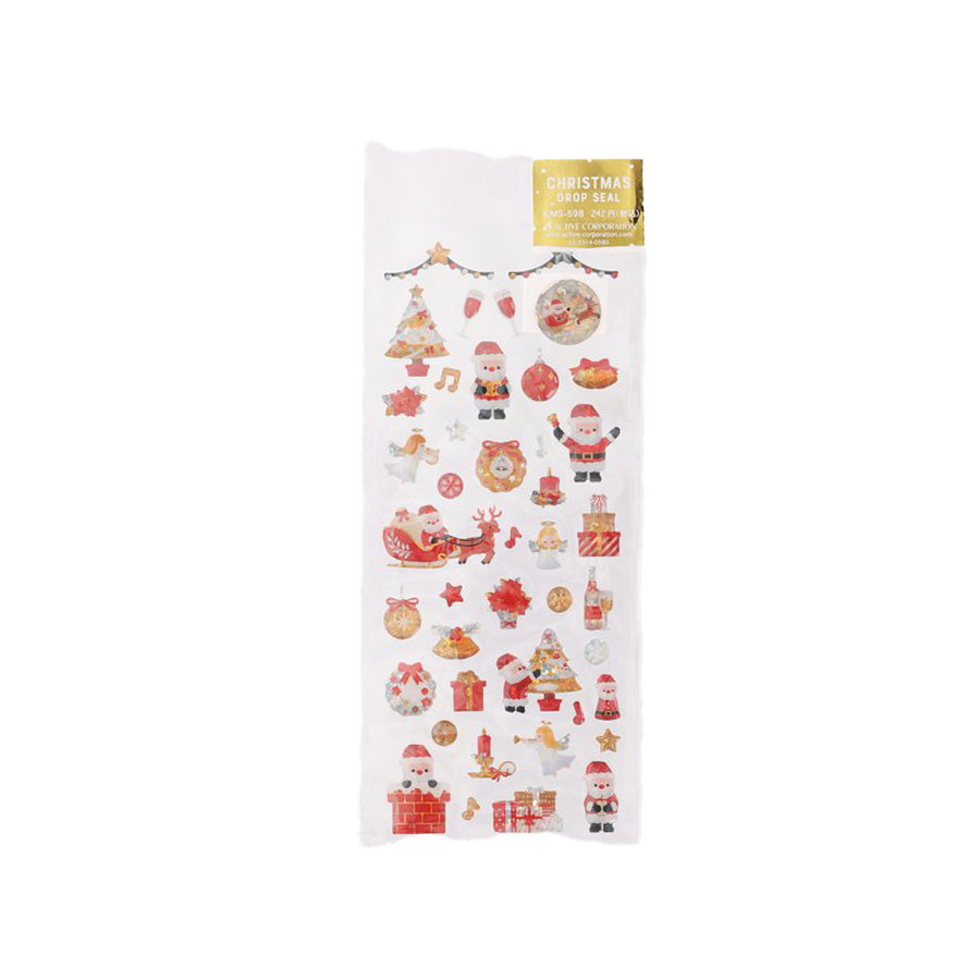 ACTIVE CORP Christmas Stickers - Festive Holiday Decals for DIY Crafts, Scrapbooking & Gift Wrapping - Pale Color Design