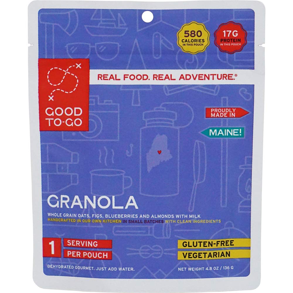 GOOD TO-GO Granola - Lightweight Dehydrated Camping & Backpacking Food - Just Add Water Meals for Hiking, Emergency Prep & Outdoor Adventures - Tastier Than Freeze-Dried Options