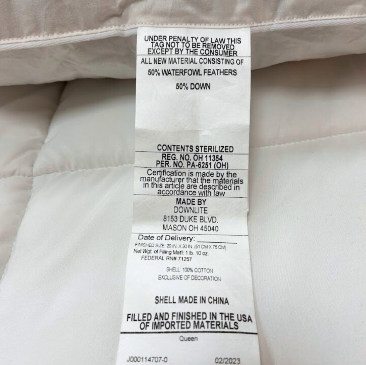 Premium Downlite 50/50 Waterfowl Feather & Grey Down Pillow - Ultra Soft & Supportive for Side, Back & Stomach Sleepers - Perfect for Bedroom, Guest Room & Hotel Use