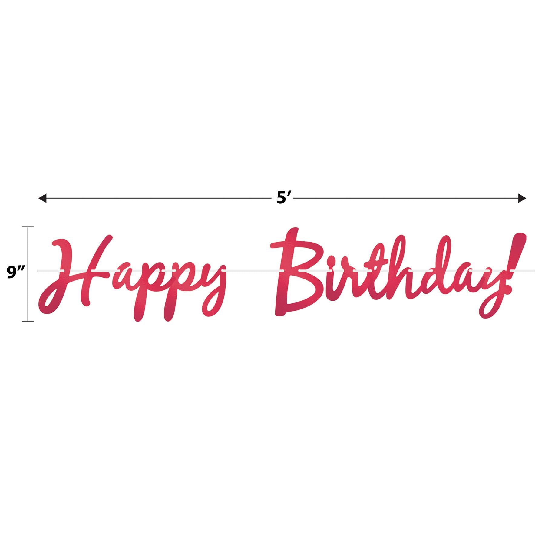 12 Pack Beistle Foil Happy Birthday Party Streamers - Red Decorative Curtain for Birthday Decorations, Baby Showers & Anniversary Celebrations