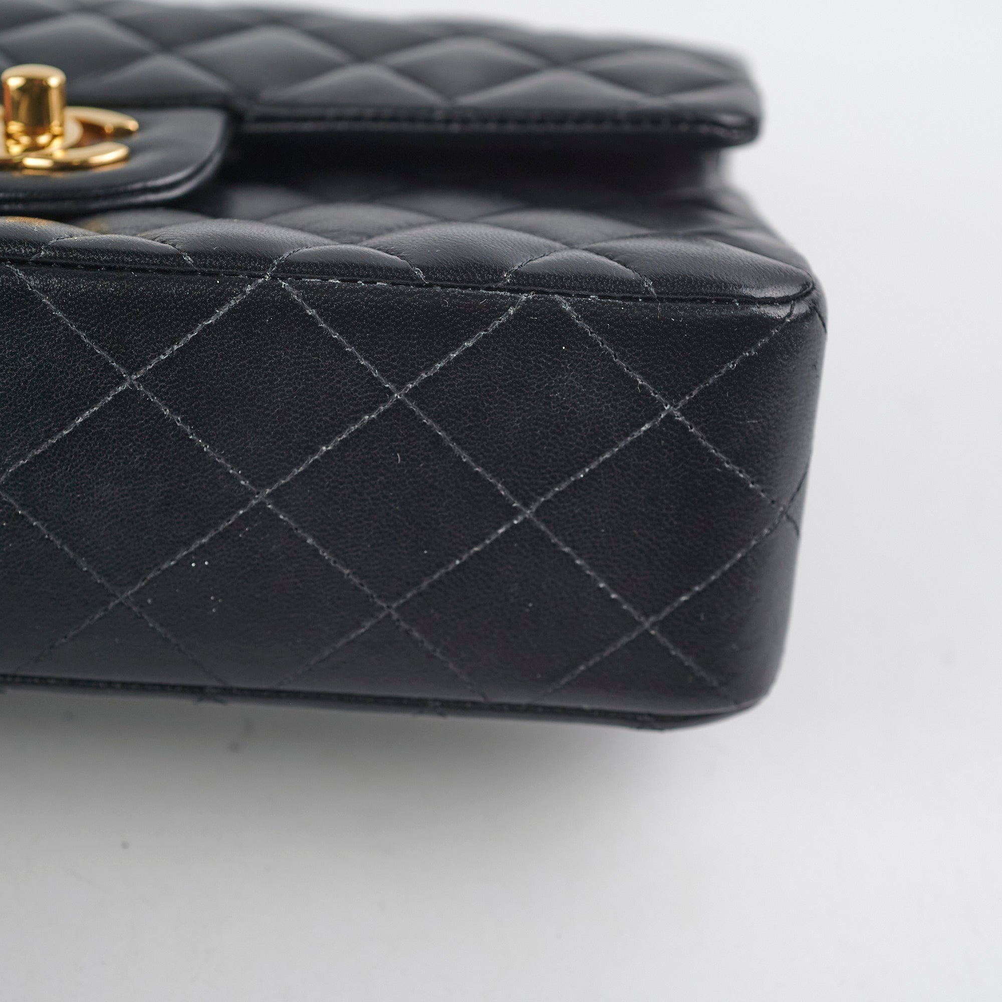 Chanel Small Double Classic Flap Bag in Black Lambskin Leather - Luxury Designer Handbag for Women, Perfect for Evening Events & Special Occasions