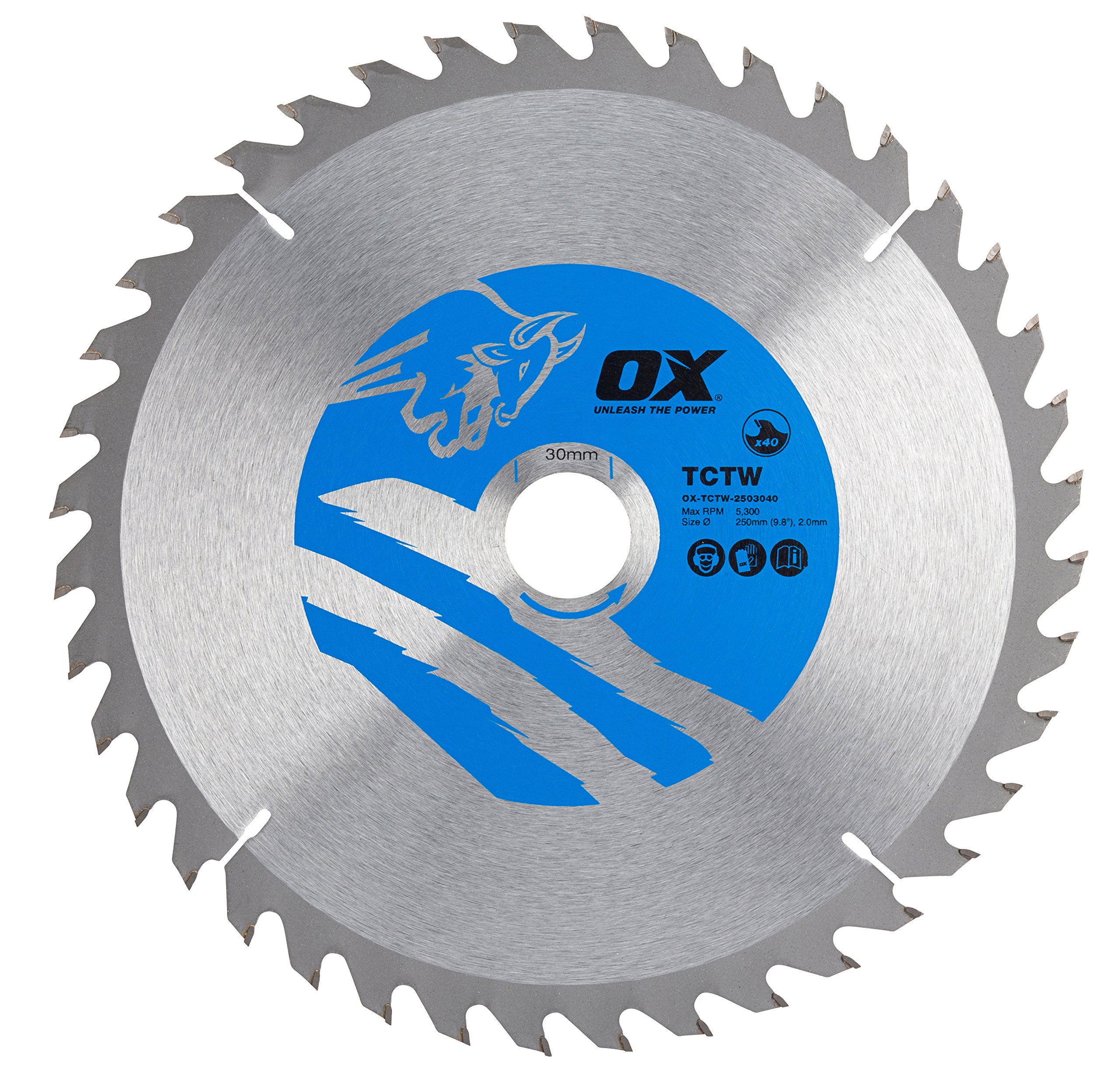 Premium OX Wood Cutting Circular Saw Blade 250x30mm - 40 Teeth ATB Design for Smooth Cuts - Ideal for Hardwood, Plywood & DIY Projects