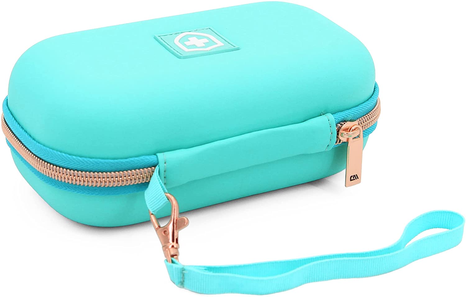 CASEMATIX Turquoise Inhaler Case - Compact Travel Organizer for Asthma & Allergy Essentials - Perfect for Airplane, Gym & Daily Use