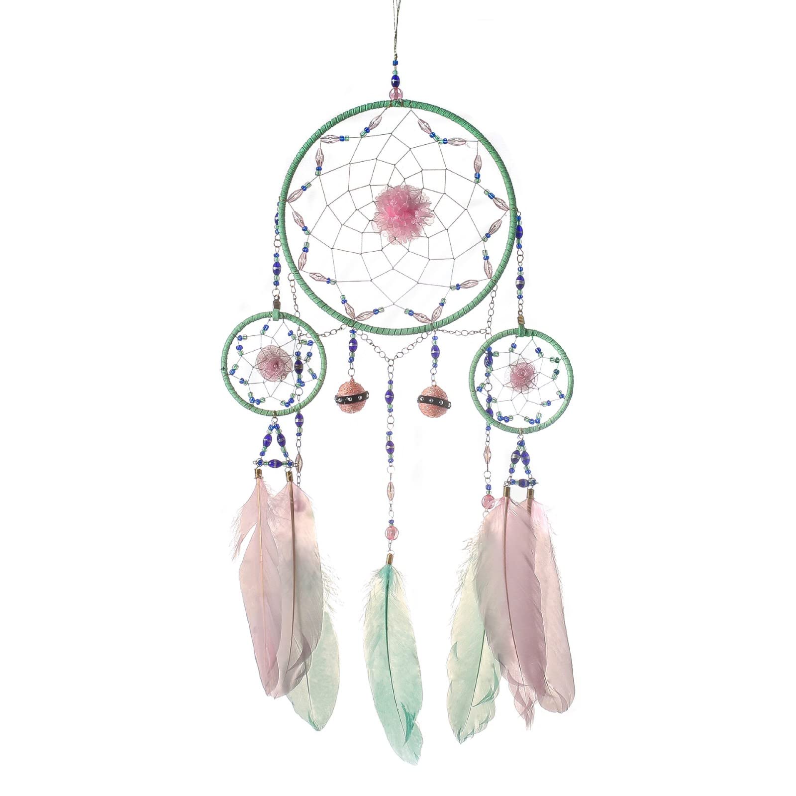 Handmade Boho Dream Pendant Wall Decor - Crystal Stone Hanging Ornament for Bedroom, Living Room & Wedding Decorations - Unique Handcrafted Home Decor Gift (One Size) - Perfect for Bohemian Style Homes, Nursery Decor & Easter Egg Decoration