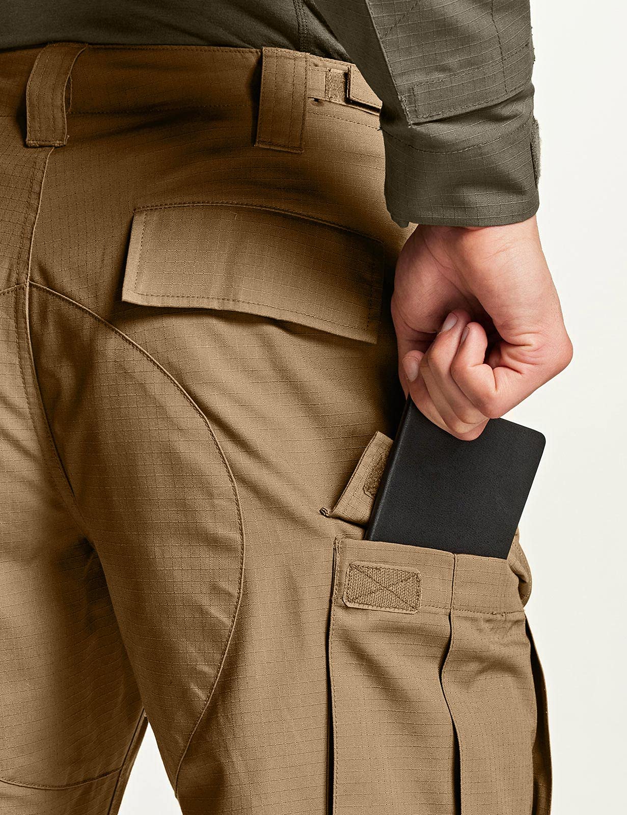 CQR Men's Tactical Cargo Pants - Water Resistant Ripstop Military Pants for Outdoor Hiking, Camping & Work - Durable Combat Pants for Tactical Training, Hunting & Adventure Activities