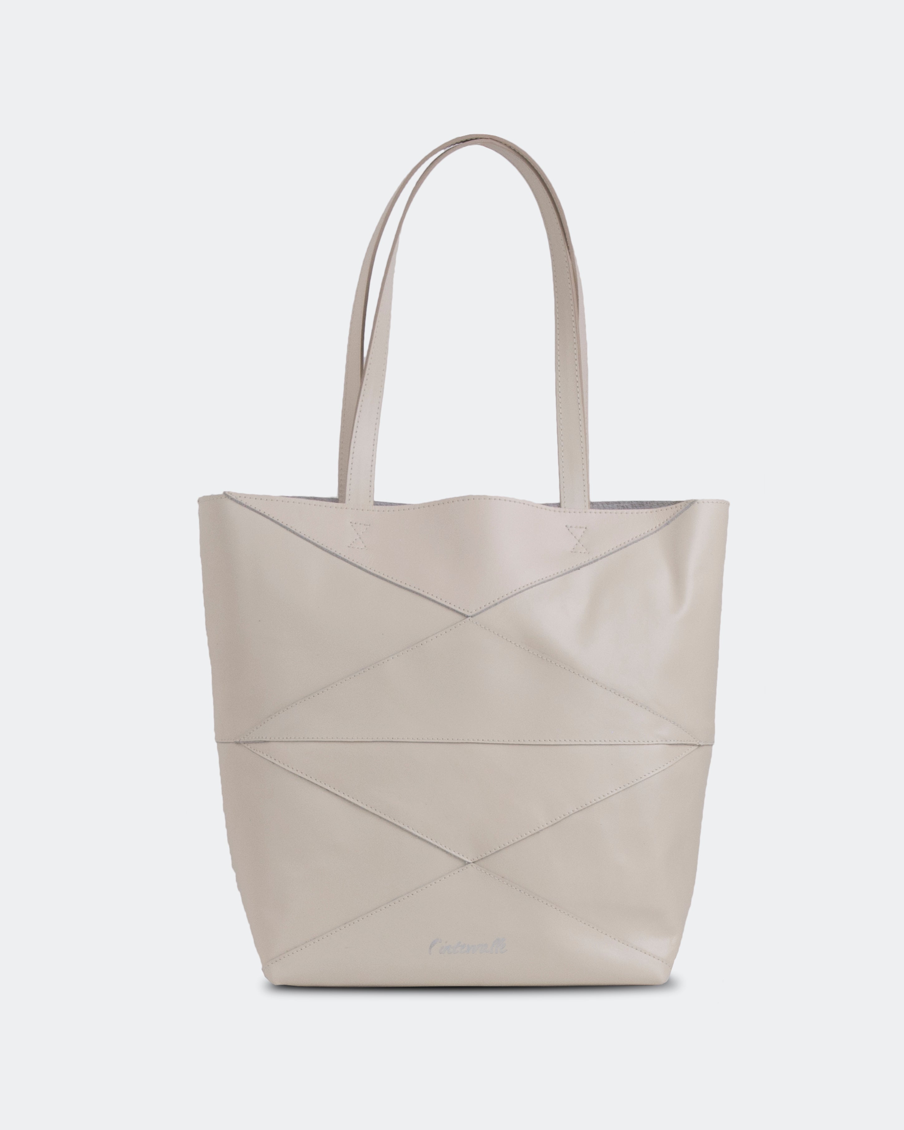 Dialogue White Leather Handbag - Elegant Women's Purse for Work, Travel & Everyday Use