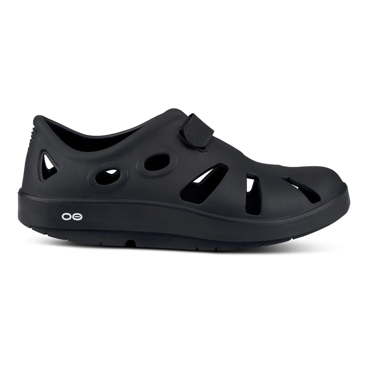OOFOS OOCandoo Men's Recovery Sandals - Black, Size 12 D Medium | Comfortable Slides for Post-Workout, Relaxation & Everyday Wear