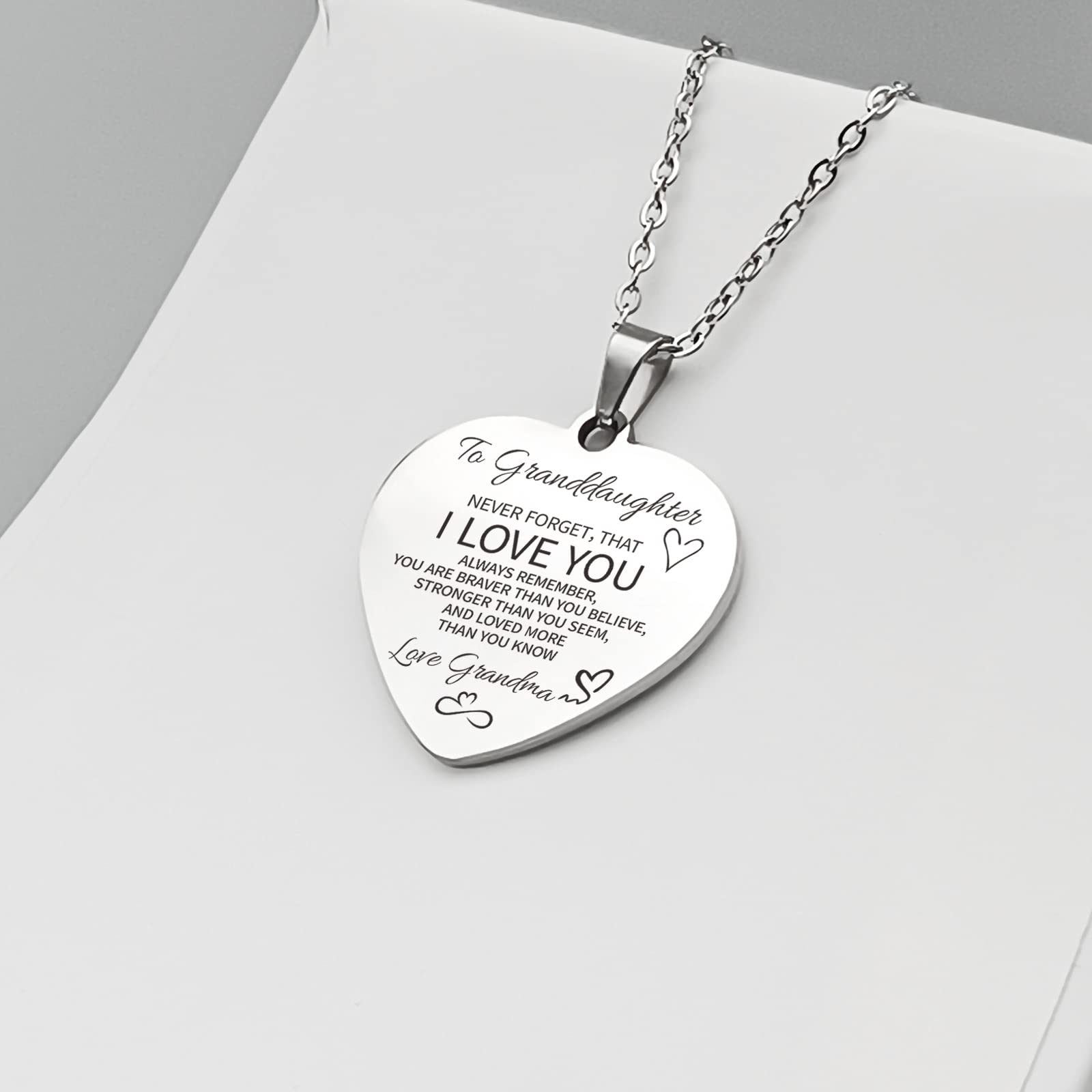 HAYOUWAY Silver Heart Necklace - Gift for Daughter, Women & Girls - Birthday, Christmas