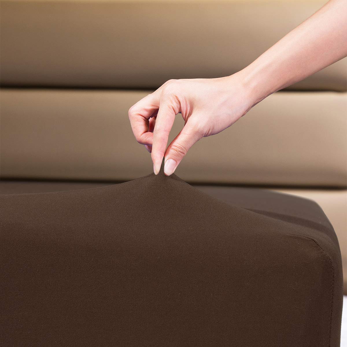 COSMOPLUS Queen Size Fitted Sheet - 4-Way Stretch Micro-Knit, Deep Pocket (8