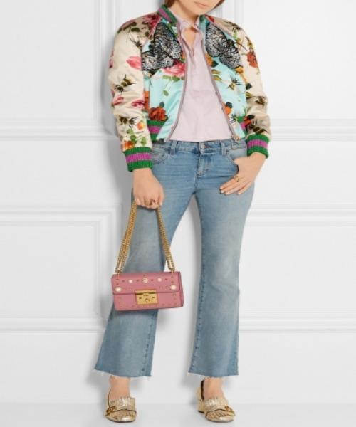 Gucci Padlock Shoulder Bag for Women - Pink Leather Crossbody Purse with Pearl Accents | Perfect for Date Night, Parties & Special Occasions