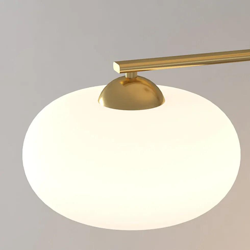 Modern 3-Light White Glass LED Kitchen Island Pendant Lighting Fixture - Perfect for Dining Room, Bar Counter, and Breakfast Nook Illumination