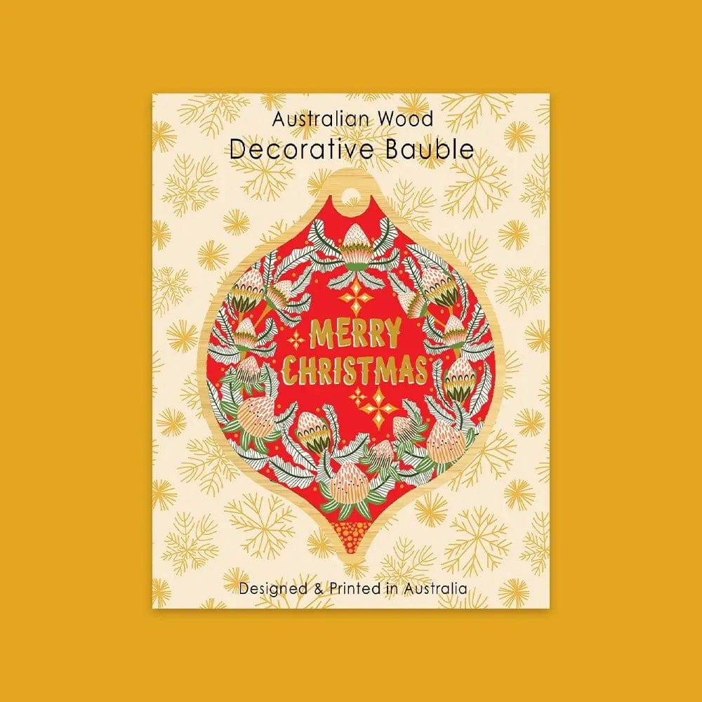Merry Christmas Bauble - Festive Holiday Ornament for Tree Decorations, Gift Giving & Christmas Party Decor