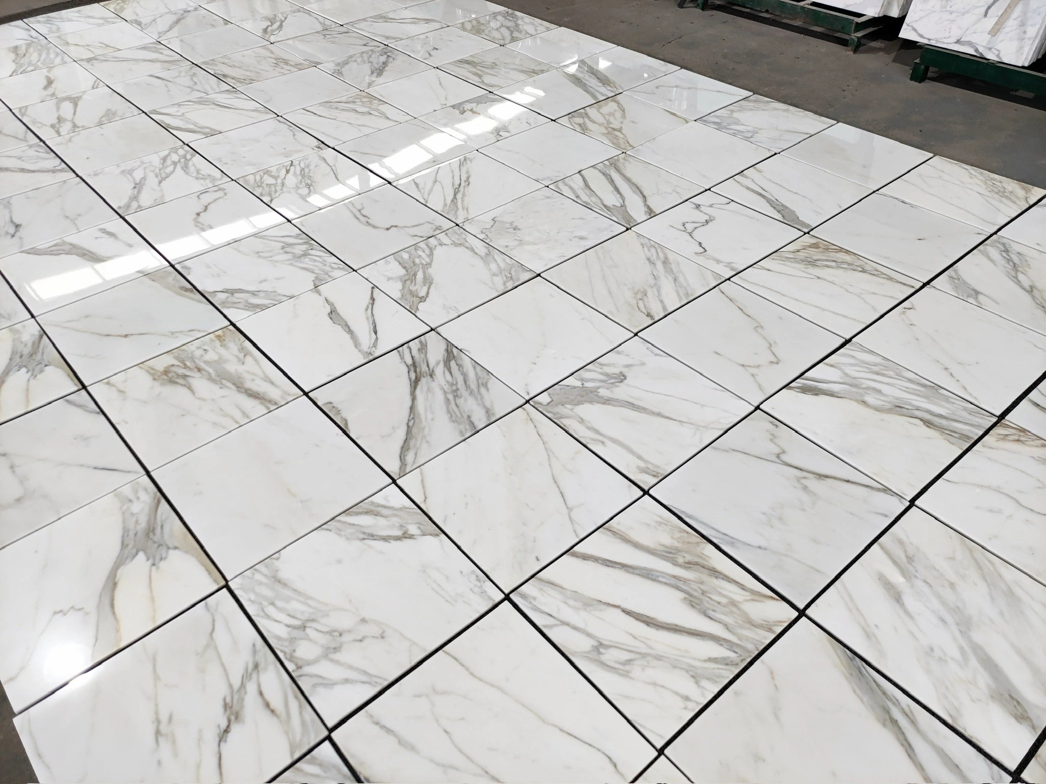 Premium Calacatta Gold Marble Tile 18x18 - Luxury Italian Marble Floor & Wall Tile for Kitchen, Bathroom, and Living Room Renovation