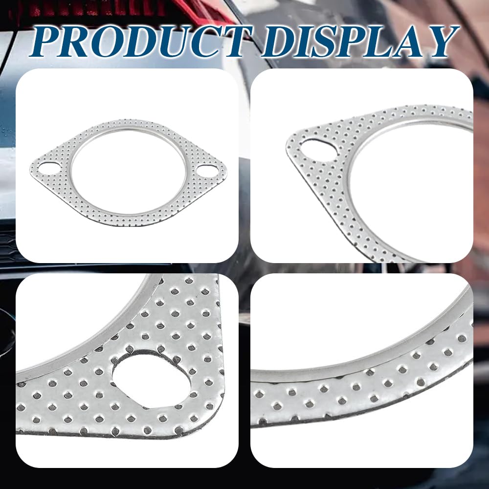 2PCS 3-Inch Exhaust Gasket for Car Truck SUV - High Temp Seal
