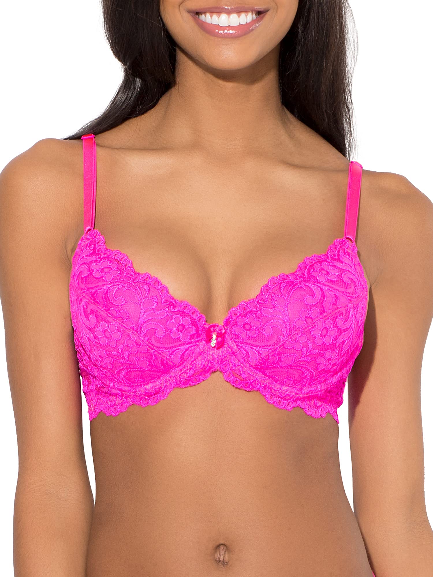 Smart & Sexy Women's Signature Lace Push-Up Bra - Comfortable & Supportive Underwire for Everyday Wear, Date Night & Special Occasions