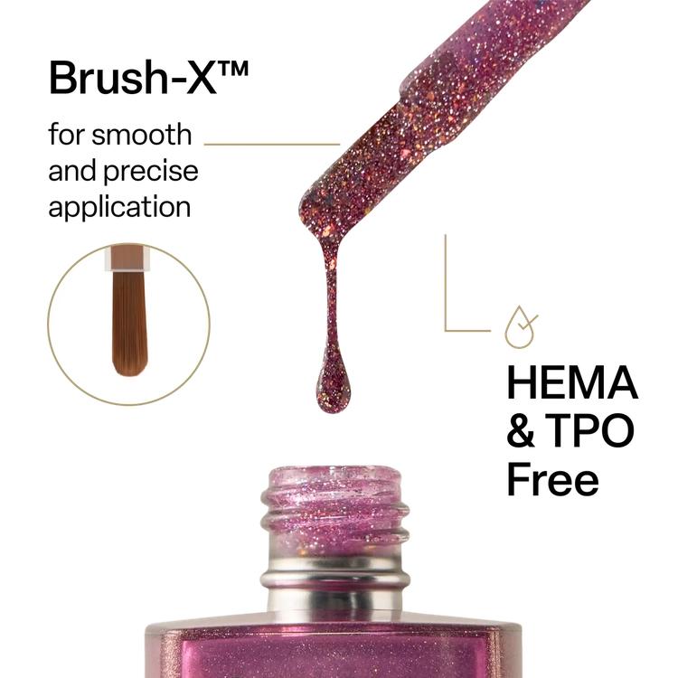 Apres Flash Glitter Gel FG08 - Professional Nail Art Glitter Gel for Manicures & Pedicures - Perfect for Parties, Weddings, and Special Occasions
