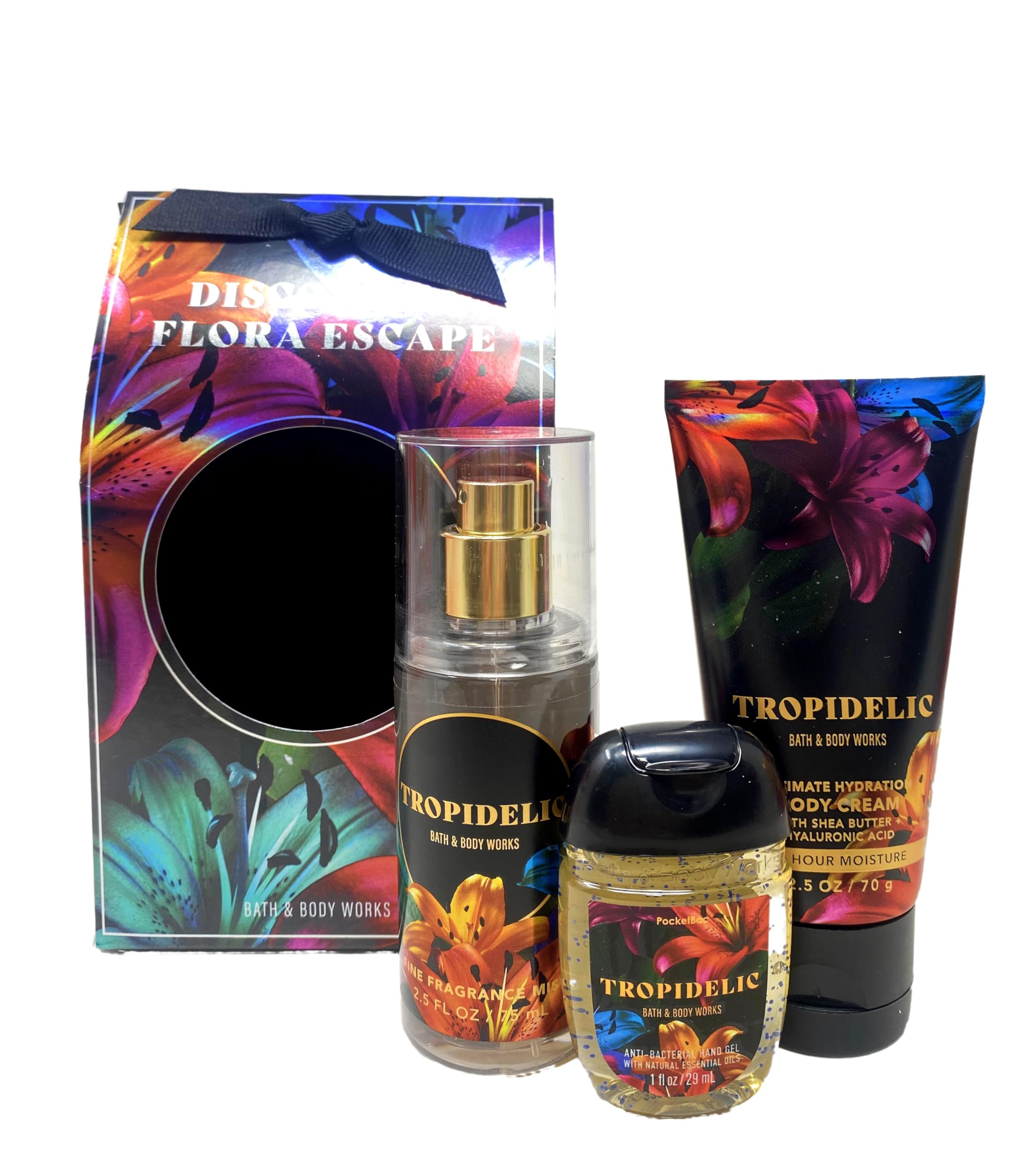 Tropidelic Mini Gift Bag Set - Fragrance Mist, Body Cream & Hand Gel for Bath & Body Care | Perfect for Travel, Gifts & Self-Care