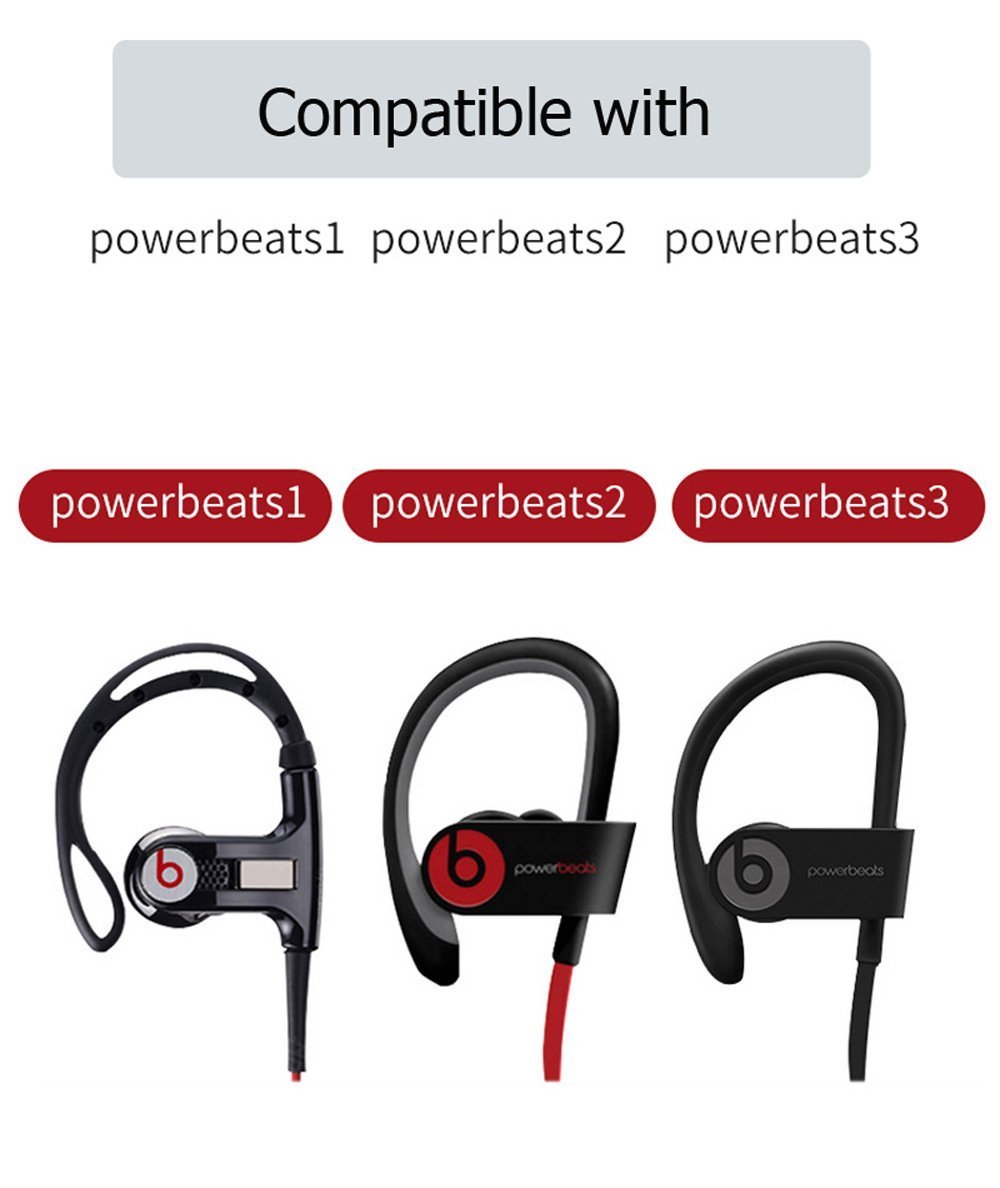 Red Replacement Earbud Tips for Beats Powerbeats3 Wireless Headphones - Small/Medium/Large/Double Flange Sizes (Red) | Comfortable Noise Isolation Ear Cushions for Workouts, Running & Travel