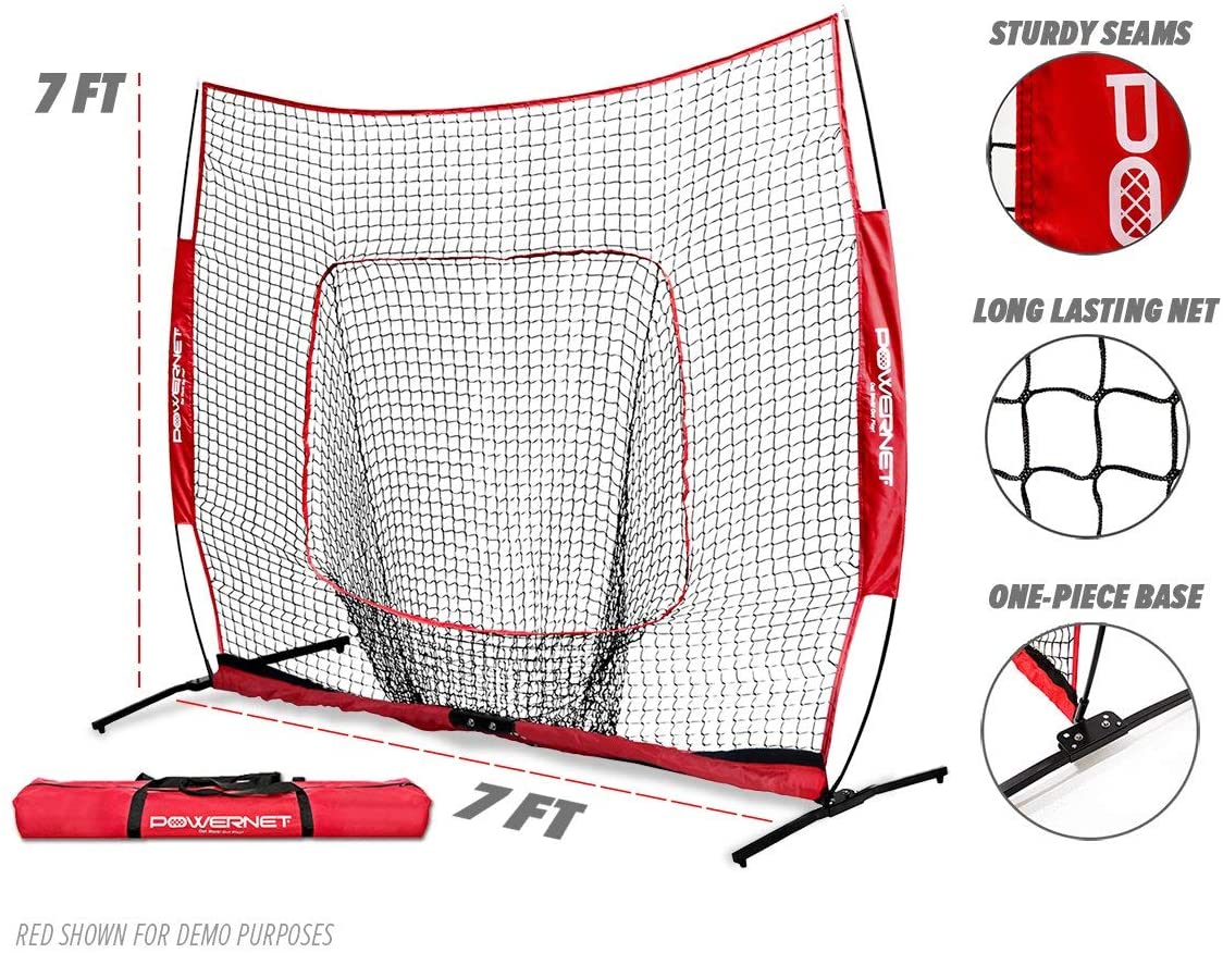 PowerNet 7x7 PRO Volleyball Net with Heavy-Duty One Piece Steel Frame - Perfect for Indoor & Outdoor Court Games, Backyard Play, and Professional Practice