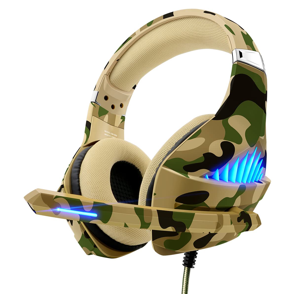 Best Noise Cancelling Gaming Headset for PS5, PS4, Xbox ONE, Switch & PC - Over-Ear Stereo Bass Surround Sound Headphones (Camo Design) - Perfect for Competitive Gaming & Online Chat
