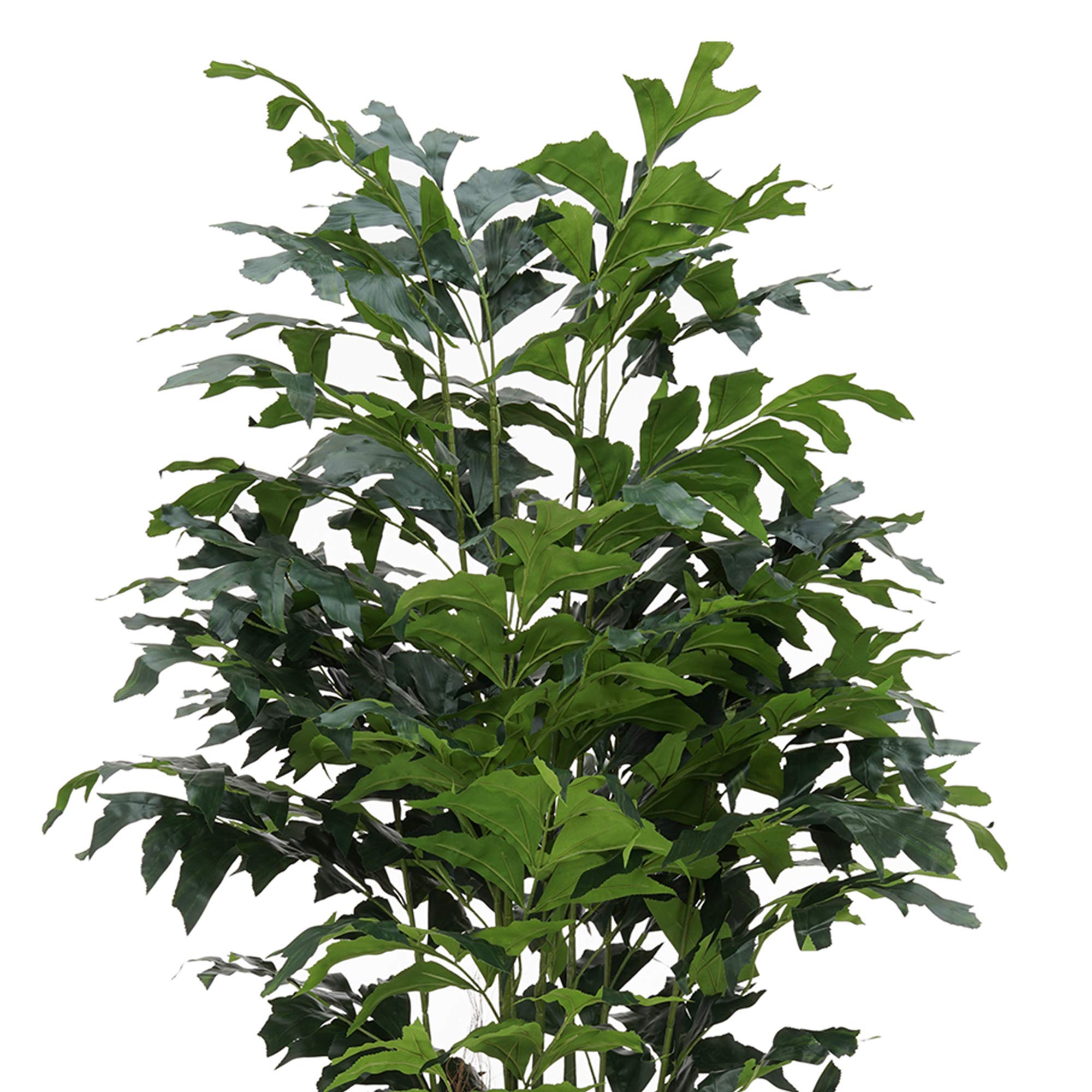 7ft Artificial Fishtail Palm Tree in Seagrass Planter - Grey Wash Indoor/Outdoor Decor for Home, Office, Patio & Garden