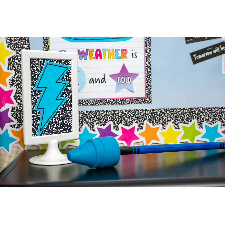 Blue Crayon Hand Pointer - Teacher Classroom Pointer Stick for Presentations, Reading & Interactive Learning - Perfect for Teachers, Presenters & Kids