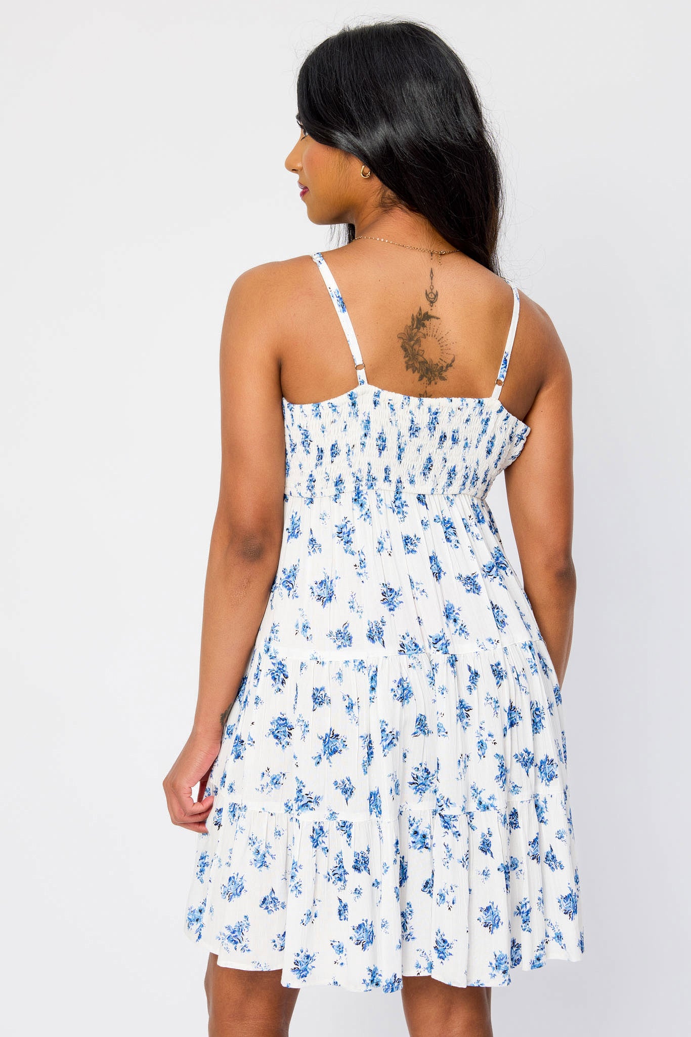 Floral Babydoll Tiered Dress for Women - Summer Boho Chic Mini Dress - Perfect for Beach, Party & Date Night
