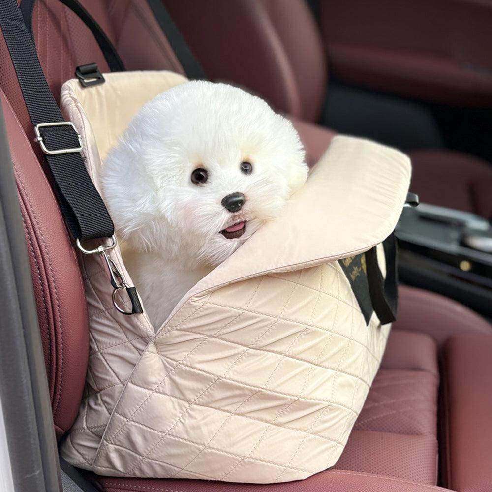 Waterproof Nylon Portable Pet Car Seat Bag - Detachable Cat Travel Carrier & Cozy Pet Nest for Dogs and Cats | Perfect for Road Trips, Vet Visits, and Outdoor Adventures (Model: 847157482003)