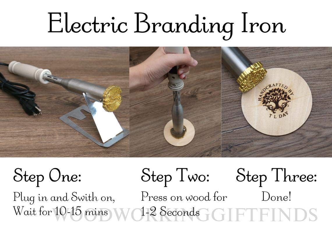 Custom Electric Wood Branding Iron 200W 110V - Personalized Design Stamp (2