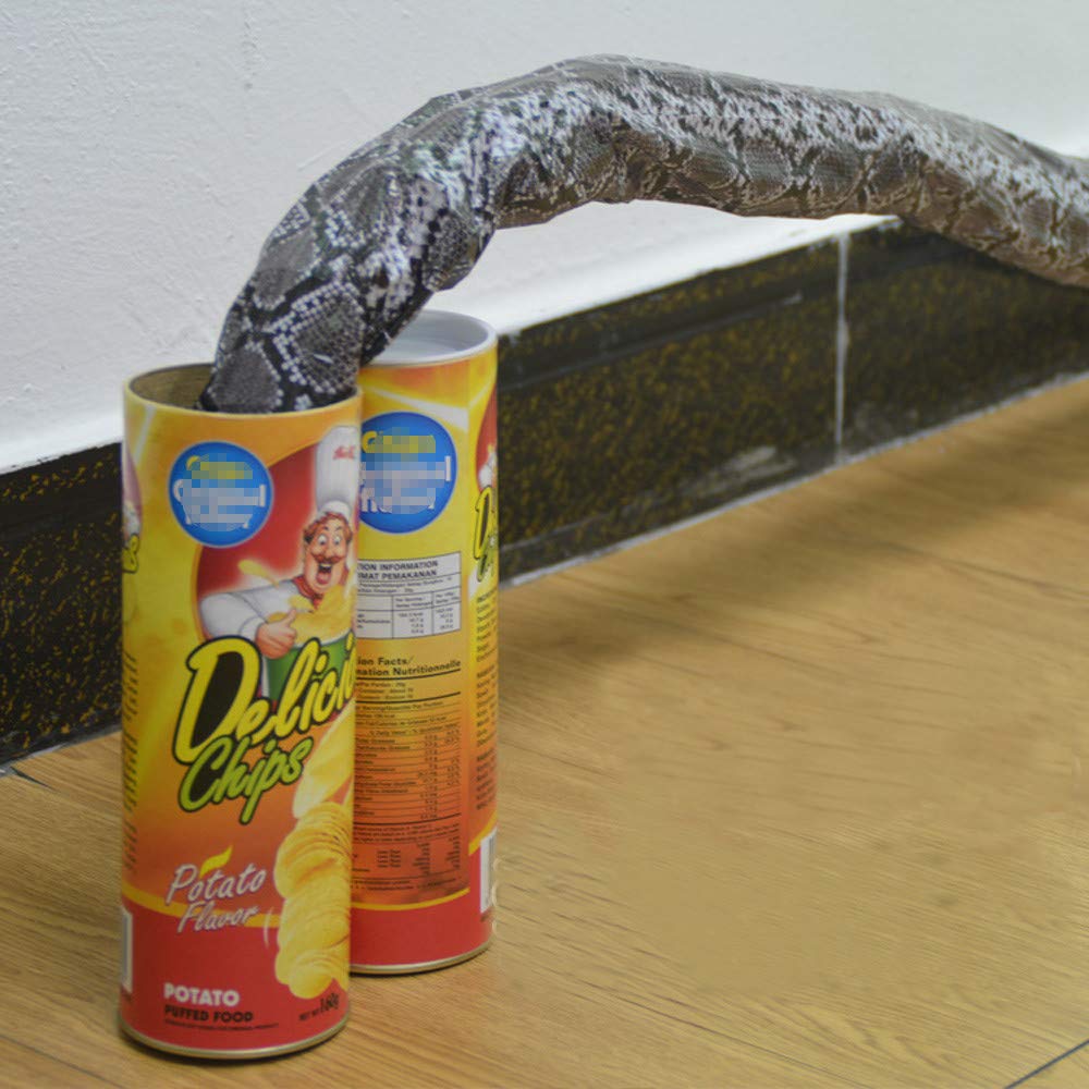Bulk Halloween Magic Potato Chips Cans with Snake Tricks - Scary Prank Joke Toys for Kids, Fun Halloween Party Favors, Spooky House Decorations & Tree Ornaments - Perfect for Trick or Treat, Costume Parties and Haunted House Themes