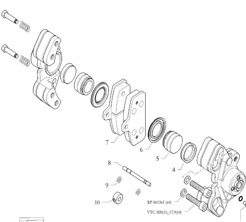 Freeline Caliper Parts - High-Quality Brake Caliper Components for Automotive Repair & Maintenance | Perfect for DIY Mechanics & Professional Workshops