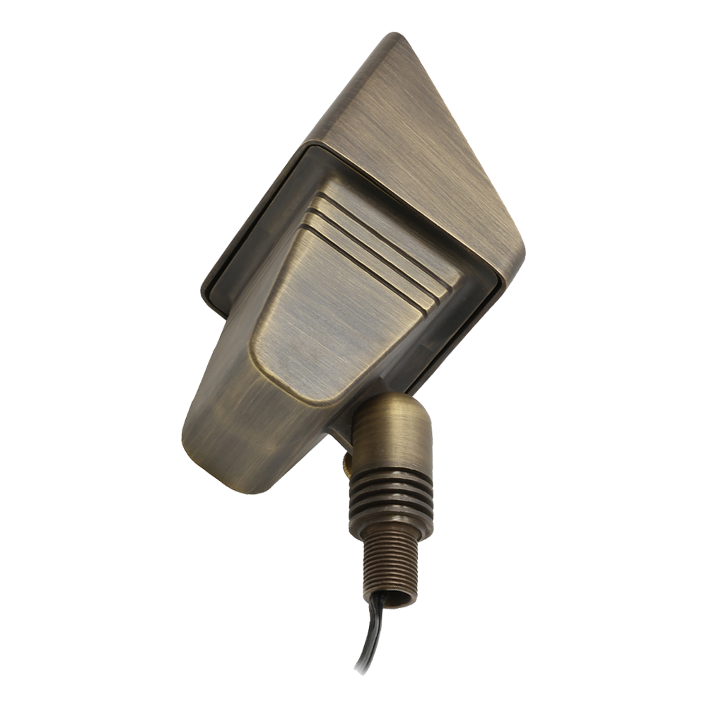 FPB05 Adjustable LED Flood Light - Cast Brass Rectangular Landscape Lighting for Gardens, Pathways & Outdoor Spaces