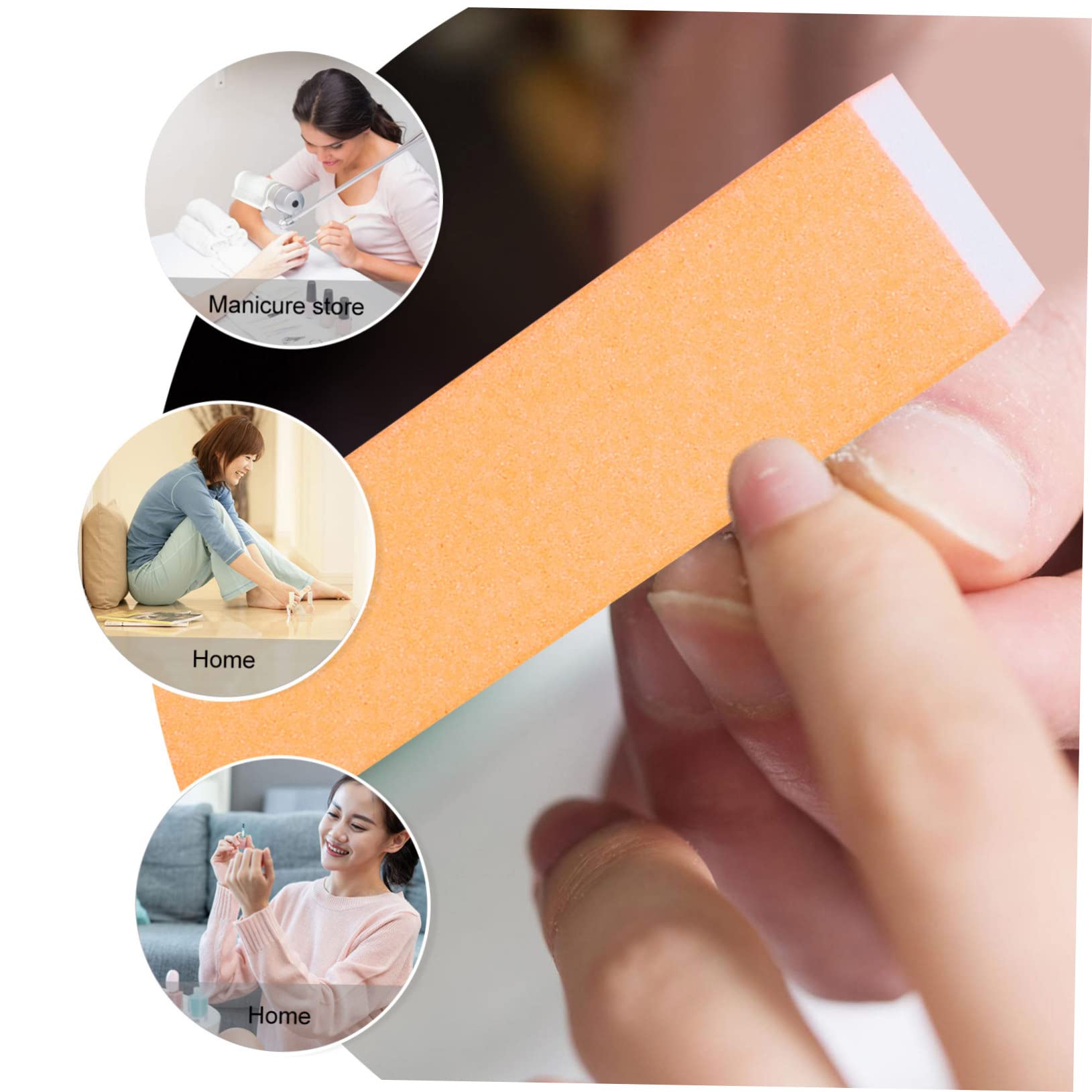Beavorty 10pcs Mini Nail File Set - Iridescent Buffing Blocks for Manicure & Pedicure Care