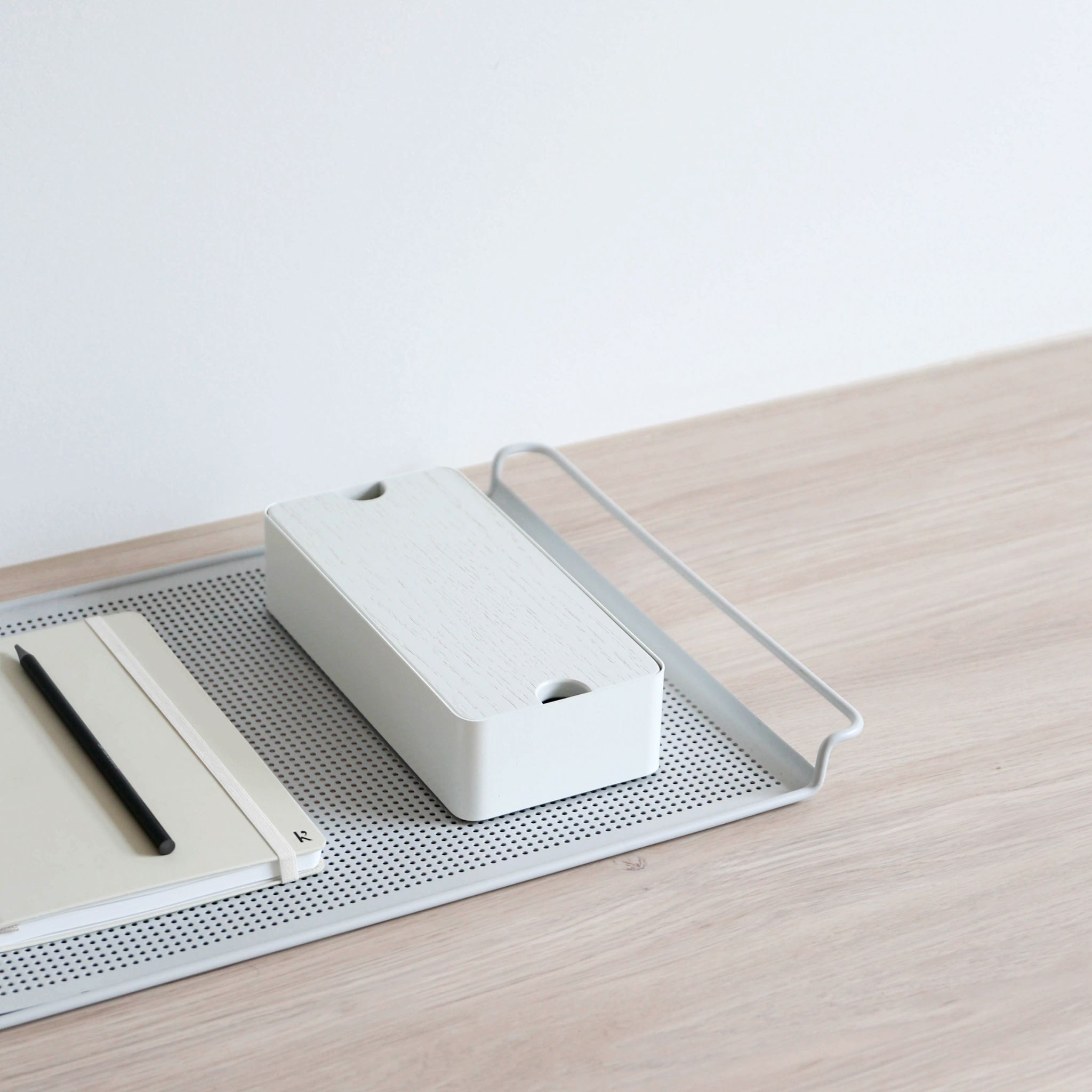 DESIGNSTUFF White Storage Box With Adjustable Dividers - Perfect for Home Organization, Office Supplies & Craft Storage