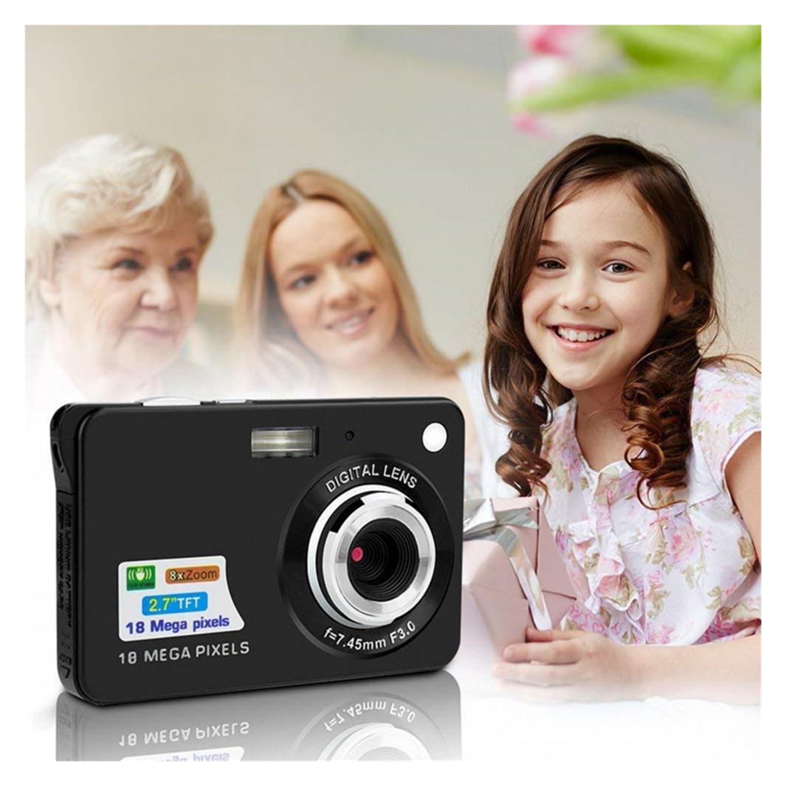 48MP Autofocus Digital Video Camera with Large Screen - HD Vlogging Camcorder for YouTube, Travel & Family Photography (Silver) - Perfect for Kids, Adults, Beginners & Content Creators