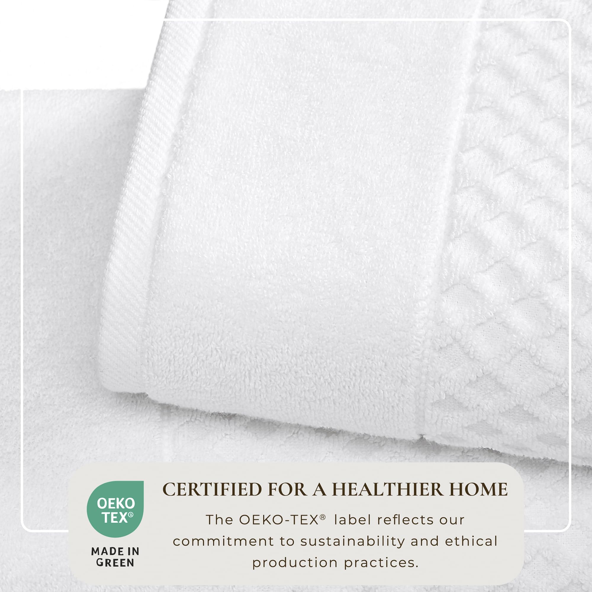 Premium 6-Piece White Bath Towel Set - 100% Cotton Soft & Absorbent Bath, Hand Towels & Washcloths | Quick-Drying, Durable Luxury Towels for Spa, Hotel & Home Bathroom Essentials