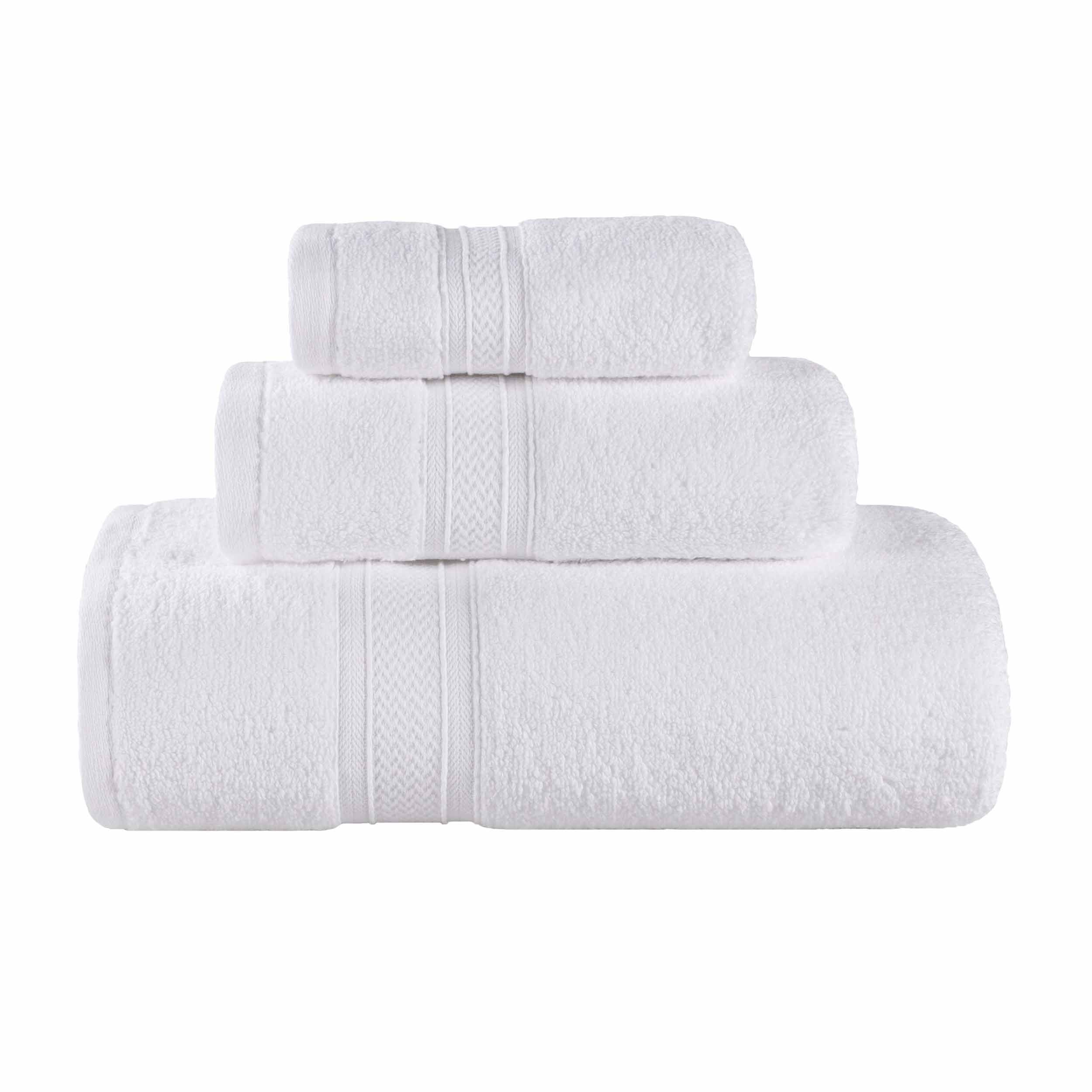 Premium Zero Twist Cotton 3-Piece Towel Set - Ultra Soft, Highly Absorbent, Elegant Solid Color for Bath, Spa & Guest Use