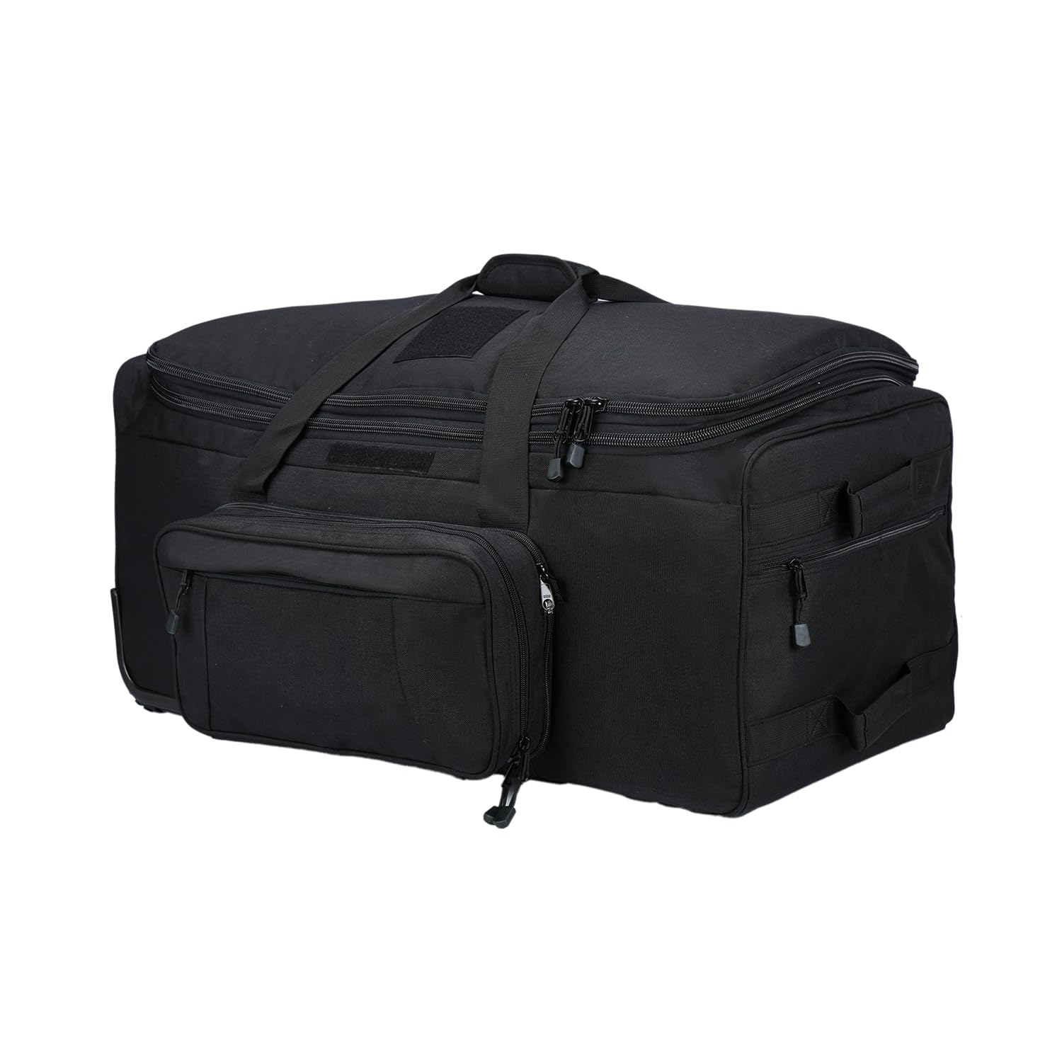 Military Duffle Bag with Wheels - Heavy Duty Deployment Gear Bag, Large Tactical Travel Duffel (Black) | Perfect for Army Deployment, Camping, Gym & Air Travel