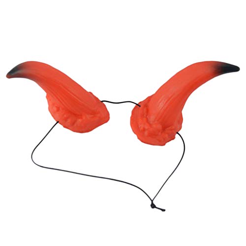 Kloware Red Devil Horns Headband - Halloween Costume Accessory for Women & Men - Perfect for Cosplay, Parties, and Festive Celebrations