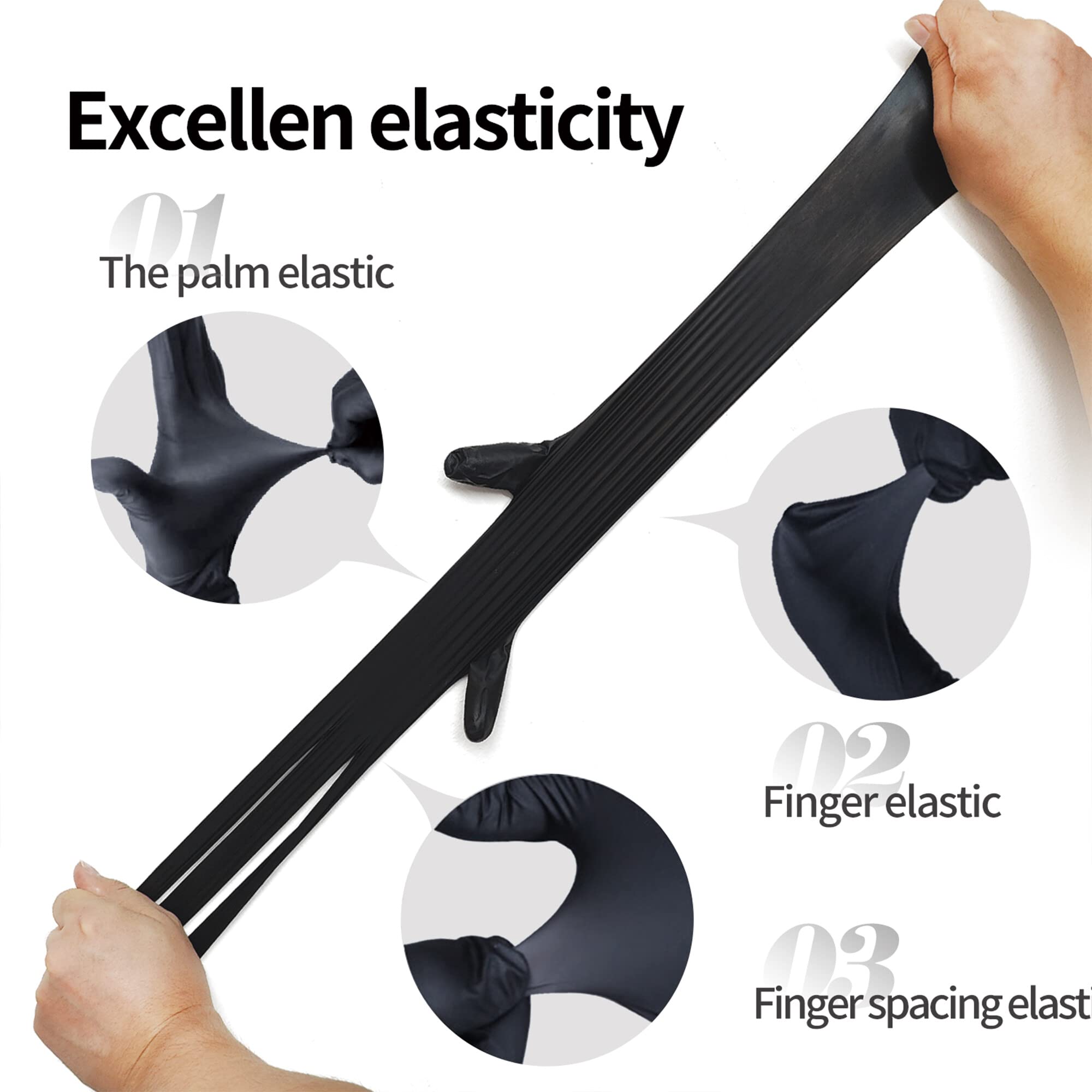 Premium Black Nitrile Gloves XL 1000 Pack - 4 Mil Thick, Latex-Free & Powder-Free Disposable Gloves - Extra Large Size for Industrial, Medical & Household Use - Ideal for Cleaning, Food Handling & Healthcare Protection