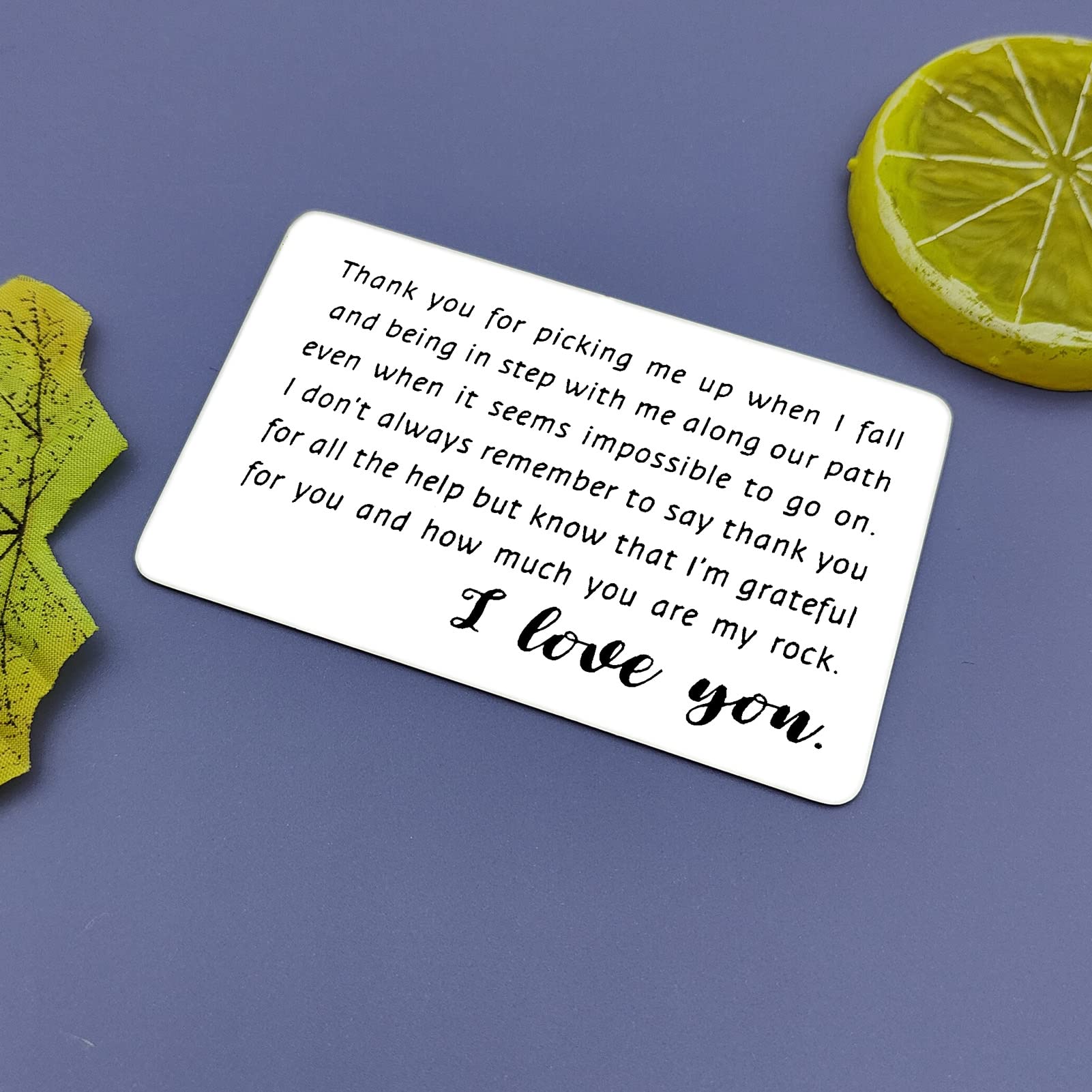 Personalized Engraved Wallet Insert Card - Valentine's, Anniversary, Christmas, Wedding, Birthday & Thanksgiving Gift for Fiance, Husband, Boyfriend, Wife, Girlfriend or Friend | Thoughtful Keepsake for Special Occasions & Everyday Carry