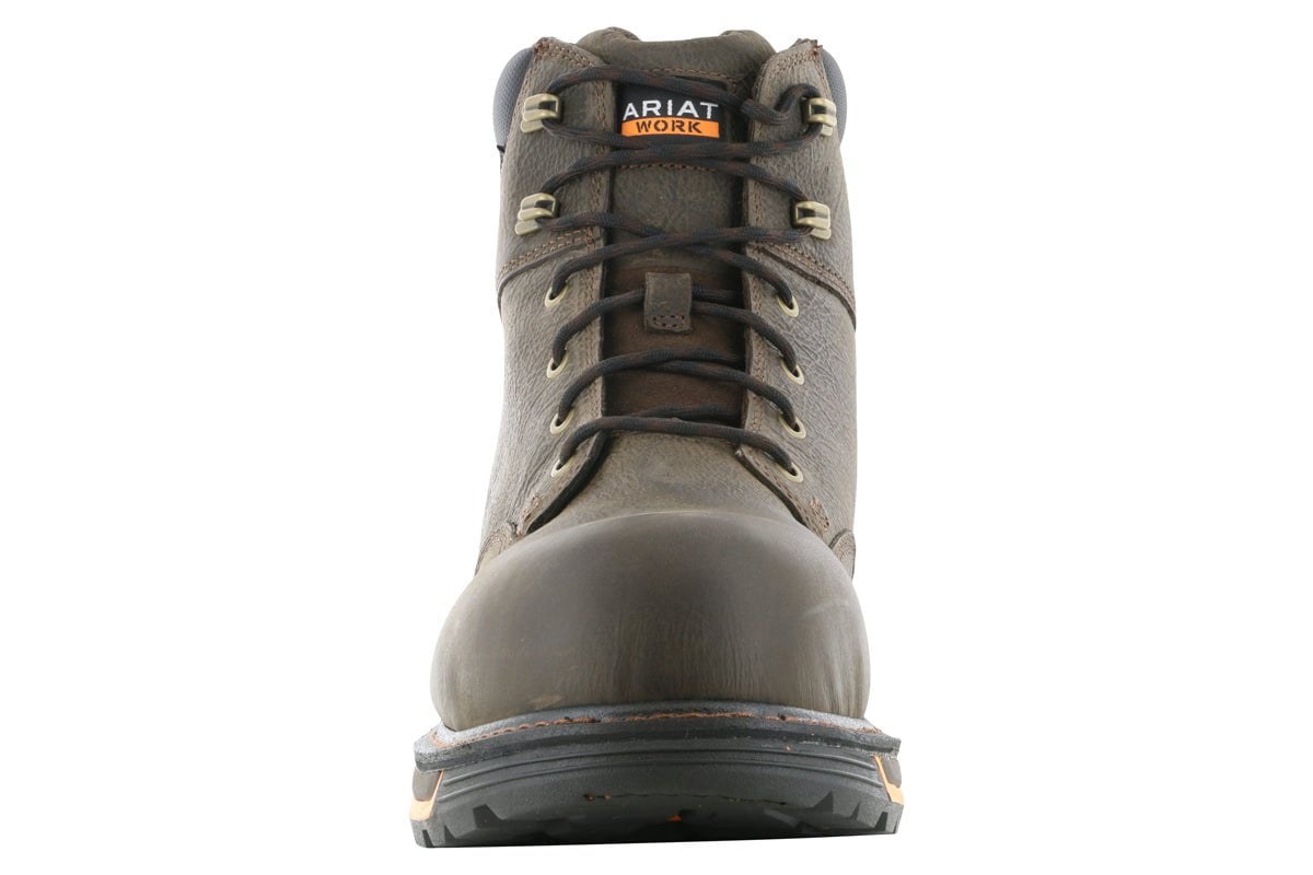 Ariat Big Rig 6 Waterproof Soft Toe Work Boots for Men - Durable & Comfortable Safety Shoes for Construction, Farming & Outdoor Work