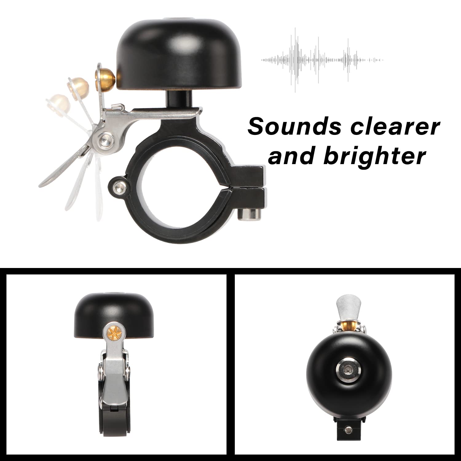 AVASTA Classic Brass Bicycle Bell - Loud Ringing Bike Bell for Road & Mountain Bikes, Durable Handlebar Bell with Multiple Color Options - Perfect for Commuting, Cycling Safety & Outdoor Adventures