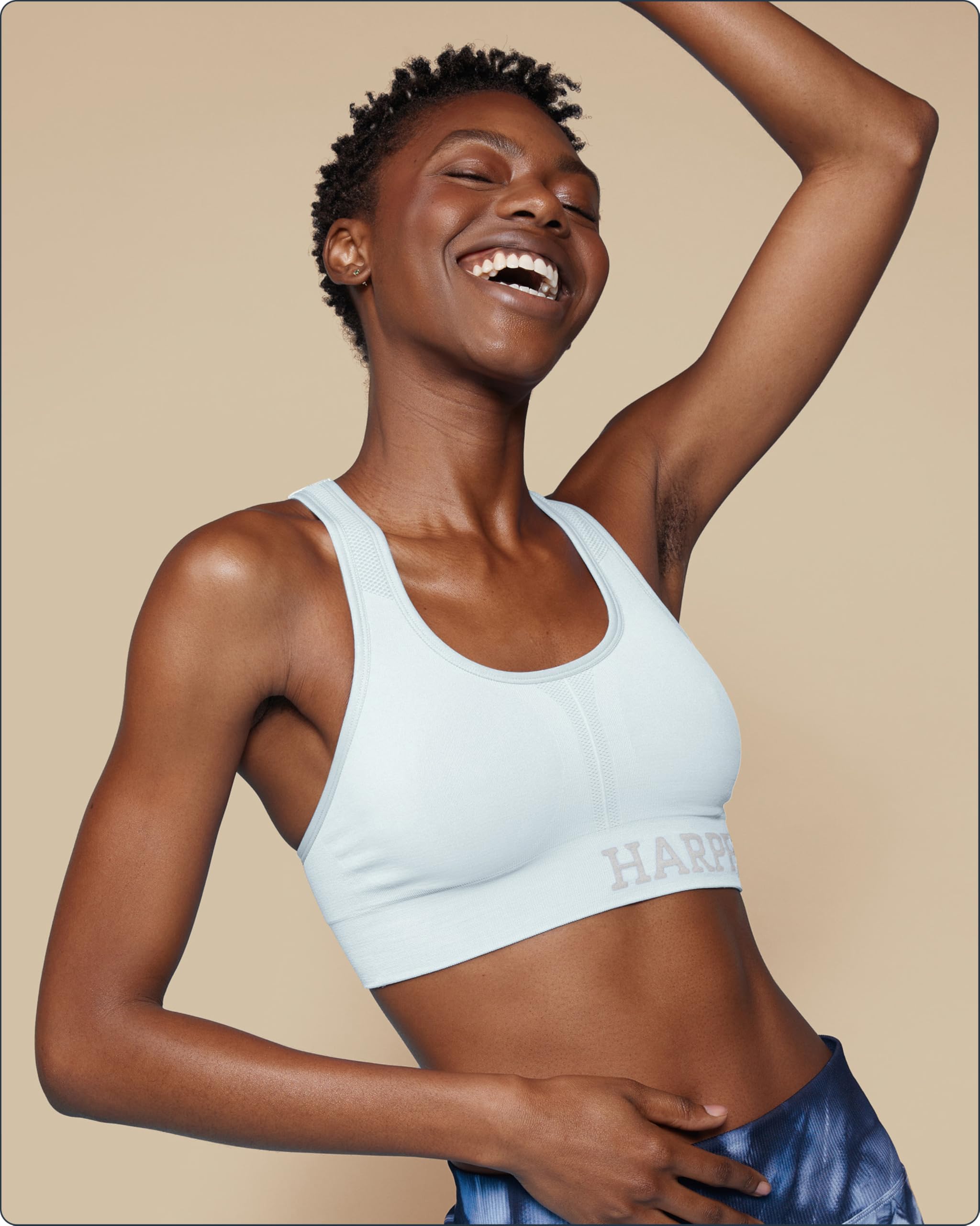 Move Racerback Sports Bra - Women's Low Impact Workout Bra for Yoga, Pilates & Lounge Wear - Breathable Comfortable Athletic Top